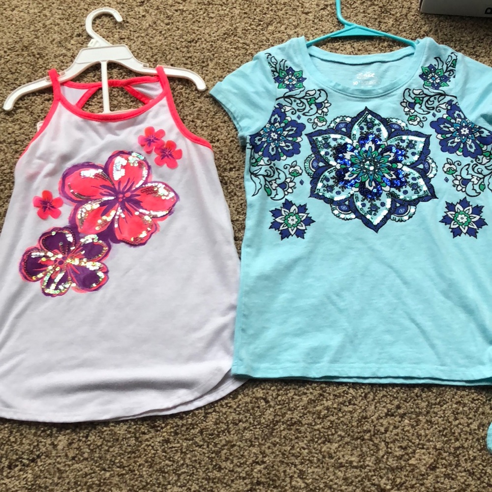 Bundle - 2 Justice size 10 shirts